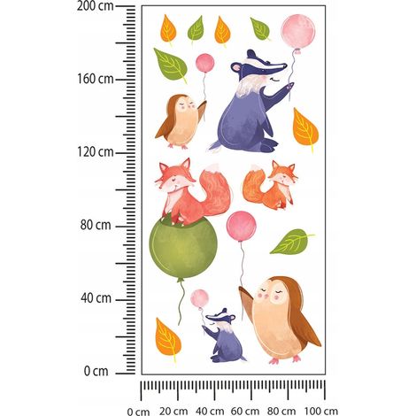 Adesivi per bambini Animali sui palloncini 100x200cm (1/2)