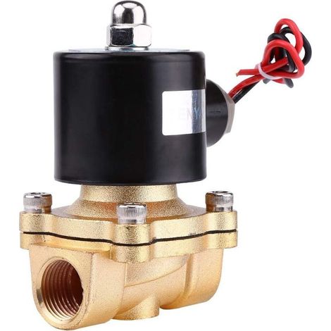 Electrovanne normalement fermée 12V 1/2' – Courant 2A – Pression max 0,8 Mpa – Corps en alliage de zinc pour irrigation et contrôle de fluides (1/5)