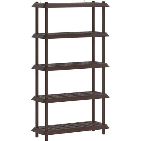 Shelving Unit 5-Tier 100 x 40 x 177 cm PP Brown vidaXL