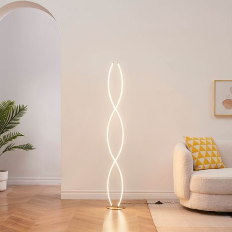 Kosilum – Lampadaire LED dimmable 150 cm – Aluminium et silicone – Lumière douce 1600 lumens – Variateur intégré pour éclairage modulable (1/5)
