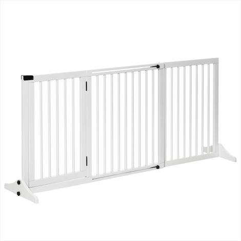Chatière Barrière de sécurité chien autoportante en bois porte (1/5)