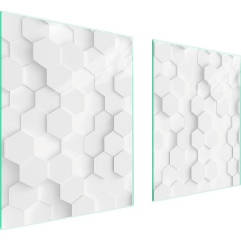 GLASSCHUTZPLATTE FÜR HERD 85x52 WEISS (1/5)