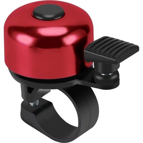 Sonnette de vélo VTT 120 dB Mini Sonnette de Vélo Forte pour Enfants et Adultes - rouge