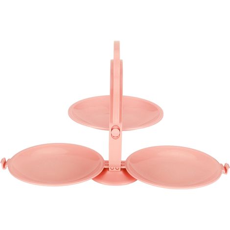 Corbeille à Fruits Portable Pliable Multiniveaux pour Table de Salon Moderne (Rose) (1/5)