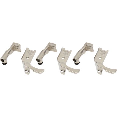 Lot de 3 pieds de biche pour machine à coudre, acier robuste et lisse, flexible, pour réparation et remplacement (1/5)