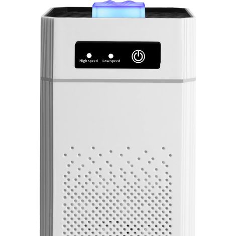 Minipurificador de aire UV con ionización negativa para uso doméstico, ABS blanco, silencioso (34 dB). (1/4)