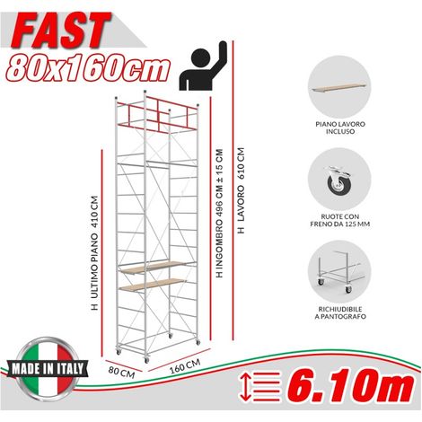 Trabattello FAST Altezza lavoro 6,10 metri