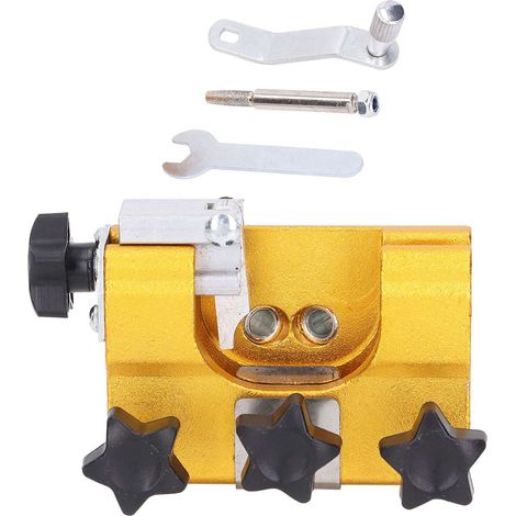 Limeuse à chaîne manuelle en alliage d'aluminium, outil portable et ergonomique pour affûter tronçonneuses et scies électriques. (1/5)