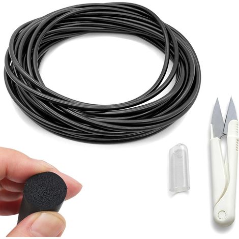 4mm x 10m Round EPDM Foam Sealing Cord - Black Flexible Weather Resistant Universal Seal for Doors Windows Walls with Cutting Tool (1/5)