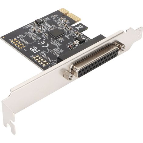 Carte parallèle PCI Express 1 port IEEE 1284 DB25, carte parallèle PCIE en mode ECP, contrôleur LPT d'extension de bureau pour imprimante (1/5)