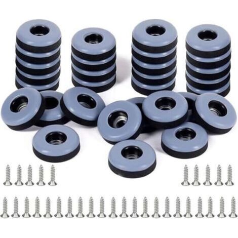 Lot de 30 Clous Patins Ronds 19mm en Téflon à Visser pour Meubles, Chaises, Tables et Armoires (1/5)