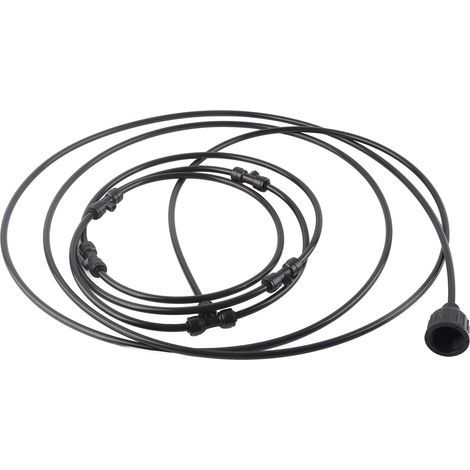 Kit di nebulizzazione estivo, ventilatore da esterno, sistema di raffreddamento, ugello in ottone nero con anello di spruzzo da 60 cm (1/5)