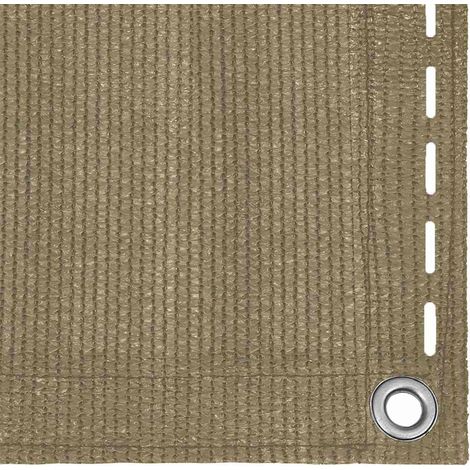 vidaXL Toldo para balcón HDPE gris taupe 75x400 cm (1/2)