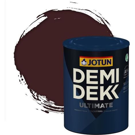 Peinture Bois - DEMI DEKK ULTIMATE - Satinée - RAL 3007 - 0,75L - Rouge Noir (1/2)