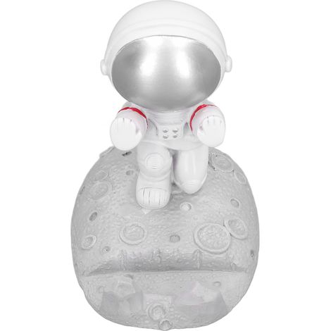 Support Téléphone Astronaute - Support Décoratif Écologique et Élégant pour Bureau - Argent
