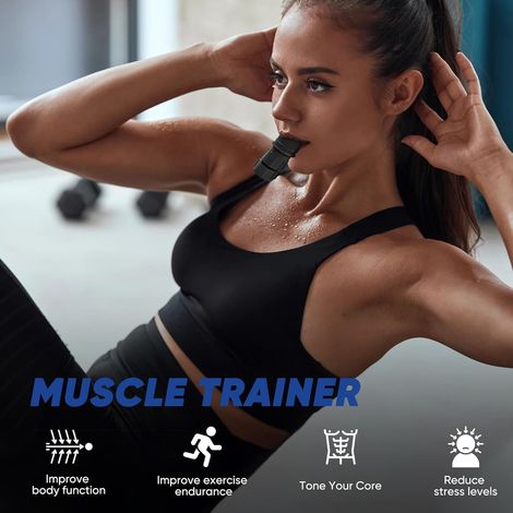 Appareil d'entraînement, appareil d'entraînement avec résistance réglable pour le renforcement musculaire afin d'améliorer la forme physique et la force, appareil d'exercice spirométrique LUN (noir) (1/4)