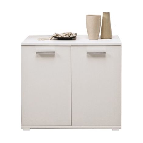 Meuble polyvalent Frêne blanc en bois mélaminé L.90xH.80xP.45 cm