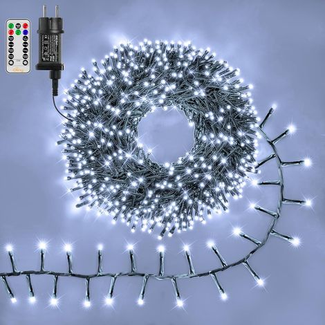 Guirlande Lumineuse 10m 100LED Intérieur Extérieur, IP44 Étanche, Lumière Chaude 2700K, Guirlande Décoration pour Noël, Jardin, Maison, Chambre, Mariages, Anniversaire, Blanc Chaud (1/4)