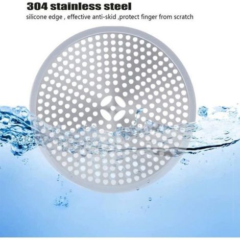 Filtre Anti-Cheveux - Acier Inoxydable 304 - Pour Bonde De Douche Et Évier - Argent - 1 Pièce (1/5)