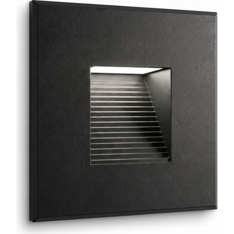 Applique murale LED noire pour escalier 230 V en aluminium 4500 K - Neutre ledroom (1/5)