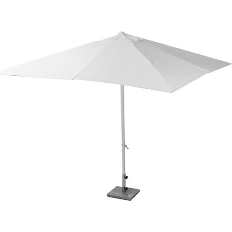 Gerade Sonnenschirm Gartenschirm Weiß 2x3 m h 2,43 m aus Aluminium mod. Michigan