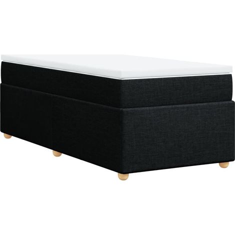 Maison Exclusive - Boxspringbett mit Matratze Schwarz 100x200 cm (1/5)