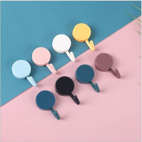 Lot de 8 crochets porte-clés autocollants pour entrée/porte/salle de bain (1/5)