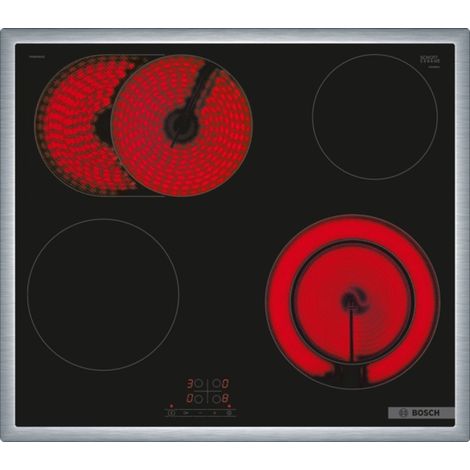 Bosch Serie 4, Elektro-Kochfeld, 60 cm, Schwarz, Mit Rahmen aufliegend, PKN645BA2E (1/5)