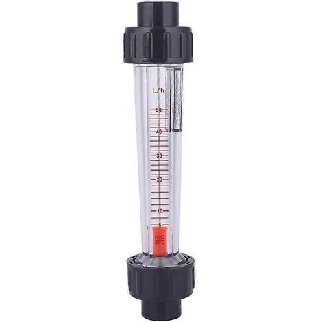 Débitmètre à tube plastique LZB-15(D) - Mesure de débit de liquide haute précision - Résistant aux acides et aux alcalis - 5-50 L/h (1/4)