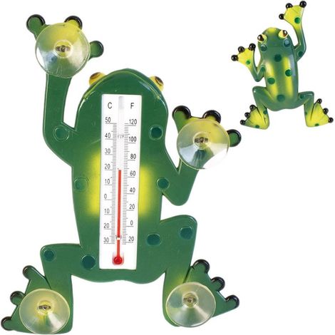 Termómetro de exterior Frog con ventosas de 23,5 cm