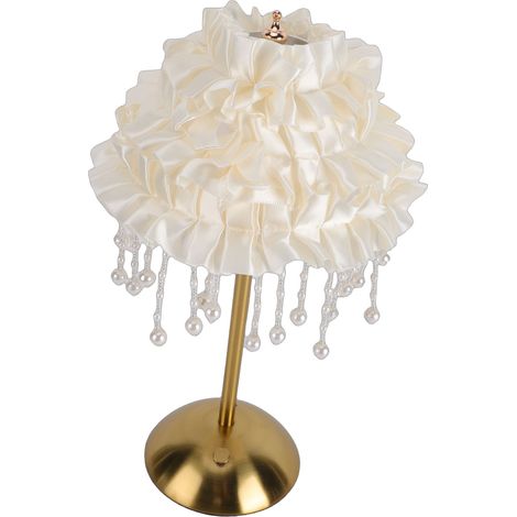 Nordische Nachttischlampe, USB-aufladbar, niedliches romantisches Schleifendekor, ideal für Mädchen und Frauen, Schlafzimmer und Schreibtisch (1/5)