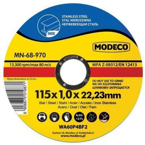 Disque De Meuleuse - Disque De Découpe Pour Acier Inoxydable - 125 mm - 25 Pièces