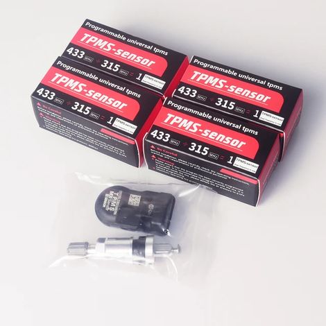 (4 pièces) 1 capteur de pression des pneus pour véhicule, système de surveillance 2 en 1 315 MHz + 433 MHz, programmable, universel TS508 TS600 (1/5)