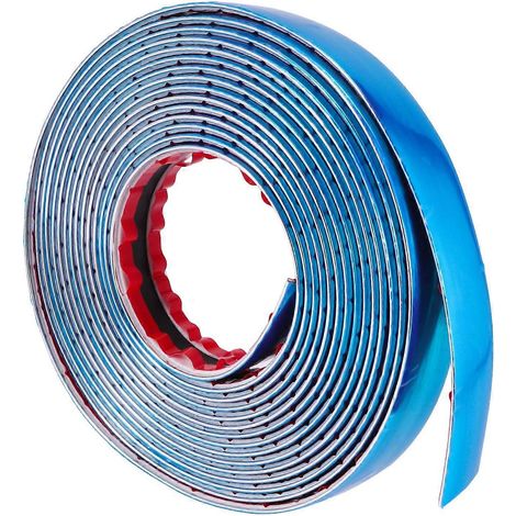 Baguette de protection chromée autocollante de 20 mm x 5 m pour voiture (1/5)
