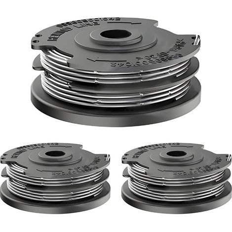 Lot de 3 bobines de fil à double fil pour débroussailleuse - Diamètre 1,65 mm - Compatible avec Bosch F016800351 ART 30-36 LI, ART 30, ART 24 (1/5)