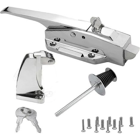 Filiyano-Serrure de porte de réfrigérateur de chambre froide, poignée de porte de réfrigérateur de chambre froide Fryskit robuste avec clé et (1/5)