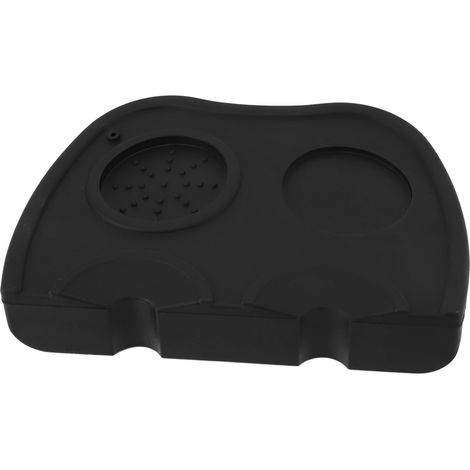 Tap Mat de Compression pour Café, Silicone Anti-Slip avec Double Alvéole pour Espresso et Portafilter (1/5)