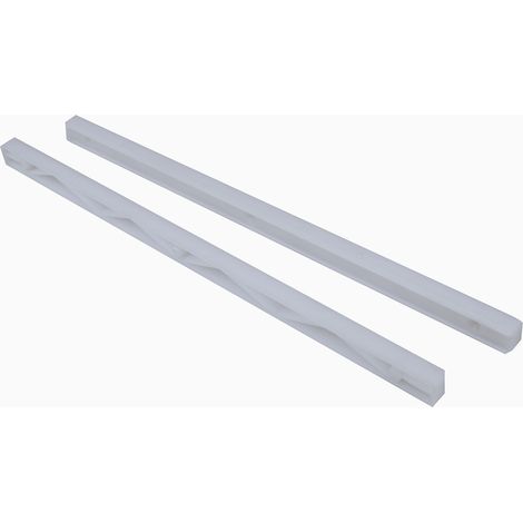 Guide per cassetto in plastica da avvitare - L. 340 x H. 16,5 mm. - bianco