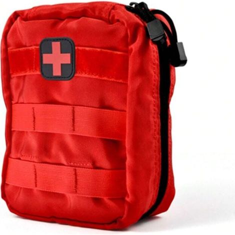 Trousse de Premiers Secours, Soins Professionnels Faciles à Transporter, Trousse médicale d\'alpinisme Portable, Trousse d\'urgence, adaptée au Camping, à la randonnée, aux Voyages (1 pièce Rouge) (1/4)