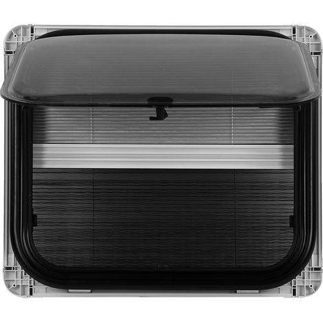 Fenêtre coulissante à coins arrondis, double couche, protection UV, style à tirer/pousser, pour caravane, camping-car ou remorque. (1/5)