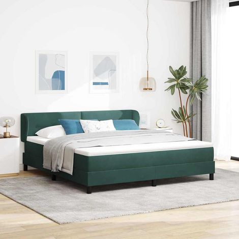 Cama con Somier y Colchón Gris Oscuro 80x200 cm Terciopelo