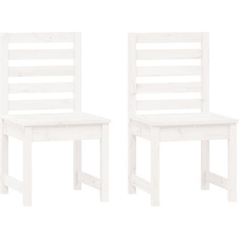 Maison Exclusive - Sillas jardín 2 uds madera maciza pino blanco