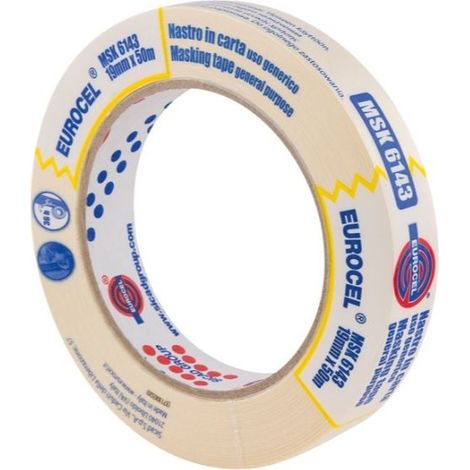 Ruban de masquage Spécial Peintre 19mmx50m - EUROCEL - 010119205 (1/5)