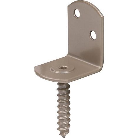 Flechtzaunhalter DURAVIS® L-Form, Material: Stahl, blau verzinkt, Oberfläche: perlbeige RAL 1035