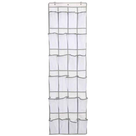 Sollbry 2 pièces Range Chaussures à Suspendre sur la Porte, Sac de Rangement Suspendu avec 24 Poches, Rangement de Chaussures Suspendu, Organiseur de Suspension Multifonction pour Chambre à Coucher (1/3)
