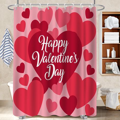 Rideau de douche tissu polyester 180x180 tendance bâche polyester douche pour avec accessoires assortis (1/5)