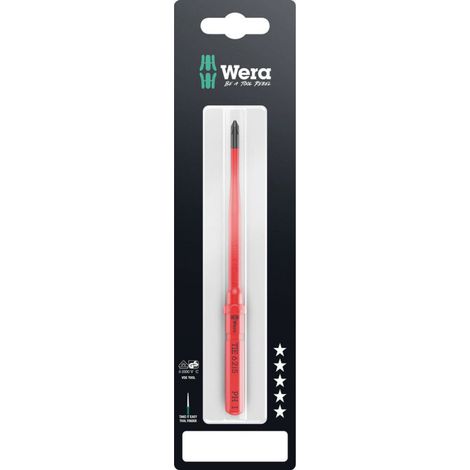 Wera Kraftform Kompakt VDE 62 iS PH 1 x 157 mm TIE SB Elektriker Kreuz Wechselklinge PH 1