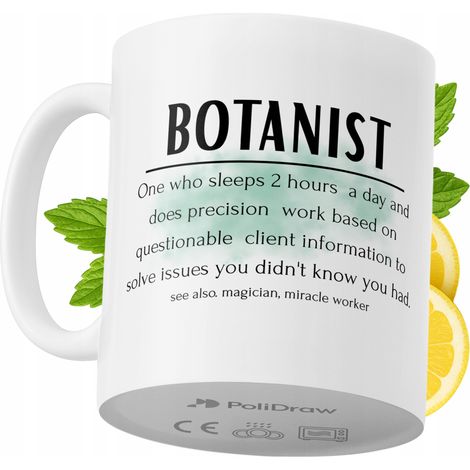 Mug humoristique pour botaniste, avec un texte amusant et un design graphique original. Idéal pour les anniversaires, les fêtes et les occasions spéciales. Mug premium pour la maison, le bureau et le  (1/5)