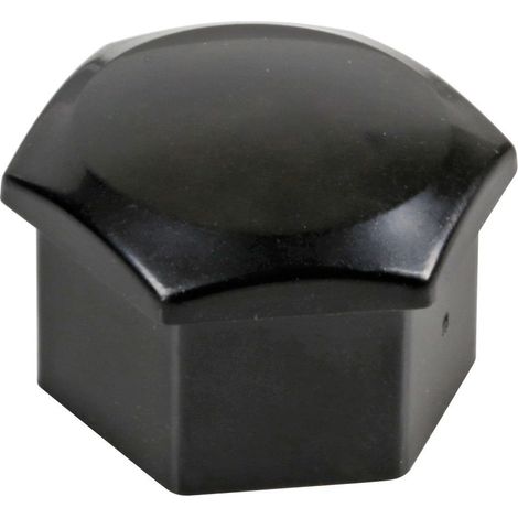Black Nut Caps, 20 copribulloni in ABS - Ø 19 mm
