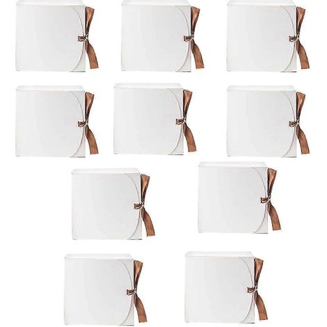 10 boîtes cadeaux en papier pour cadeaux, emballage cadeau, demande en mariage (demoiselle d'honneur), remise de diplômes, anniversaires, fête des pères-White 11.5cm (1/5)